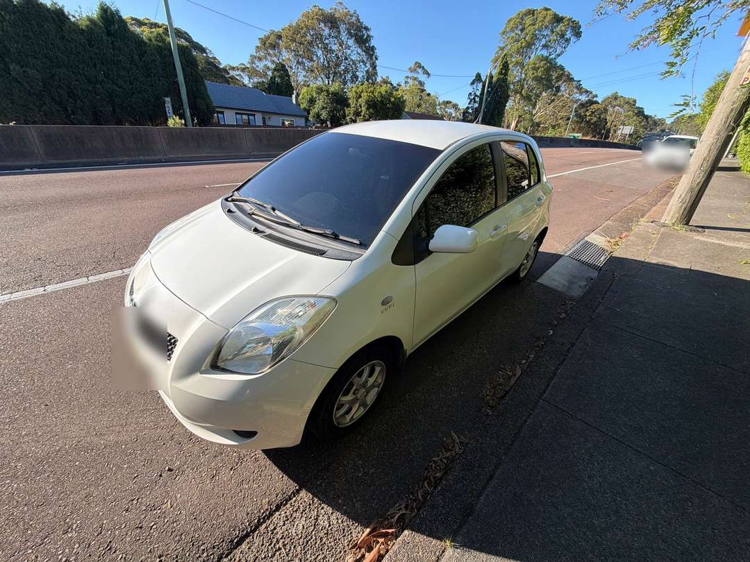 White Toyota Yaris available to rent from Plenum Car Rentals in Newcastle